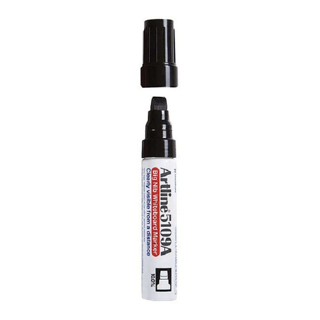 Artline EK-5109A White Board Marker | Ink Colour - Blue, Black, Red and Green image showing the marker with cap off.