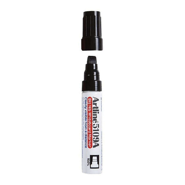 Artline EK-5109A White Board Marker | Ink Colour - Blue, Black, Red and Green image showing the marker with cap off.