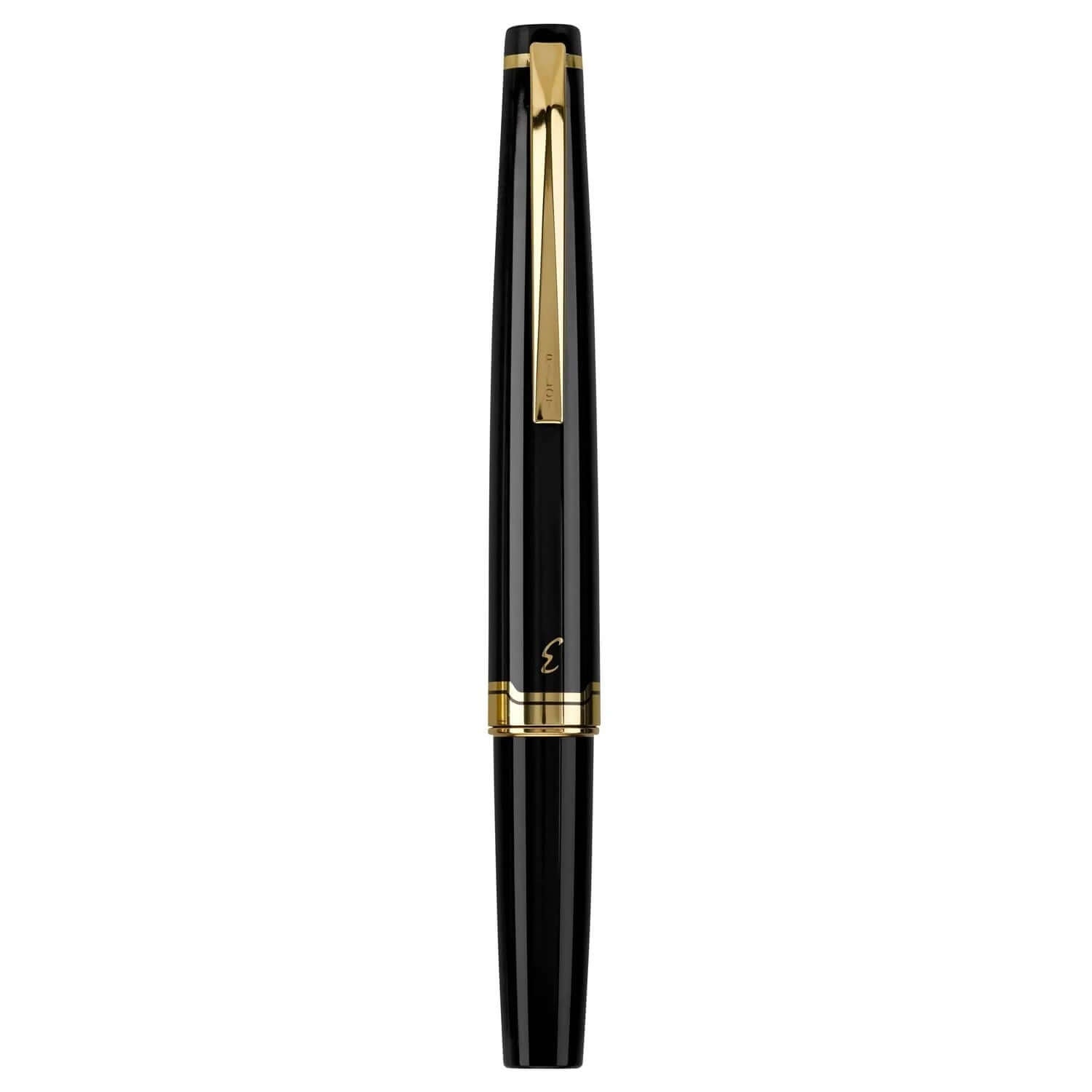 Pilot Elite 95s Black GT Fountain Pen with gold trims, showcasing elegant design and premium craftsmanship.