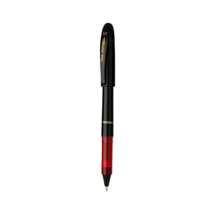 Pentel Energel BL117 Roller Gel Pen | Quick Dry Ink For Smudge-Free Writing in red color.