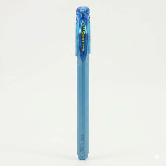 Pentel Energel BL420 Roller Gel Pen | Quick Dry Ink For Smudge-Free Writing in blue color.