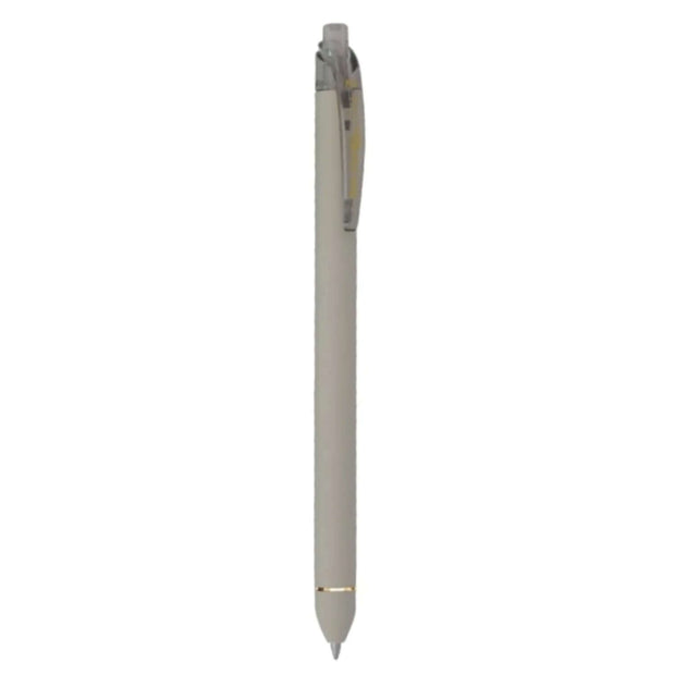 Pentel Energel Click BL437R3 Roller Gel Pen | Quick Dry Ink For Smudge-Free Writing in light gray color.
