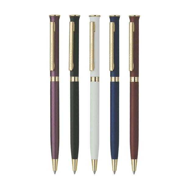 Hauser Epic Gold Ball Pen | Ink Colour - Blue and other luxury ballpoint pens in a line-up.