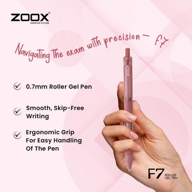 Zoox F7 Retractable Roller Gel Pen | Ink Colour - Blue and Black