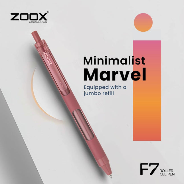 Zoox F7 Retractable Roller Gel Pen | Ink Colour - Blue and Black