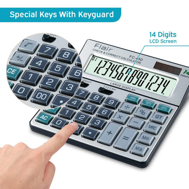 Flair FC-450 14 Digits Desktop Calculator