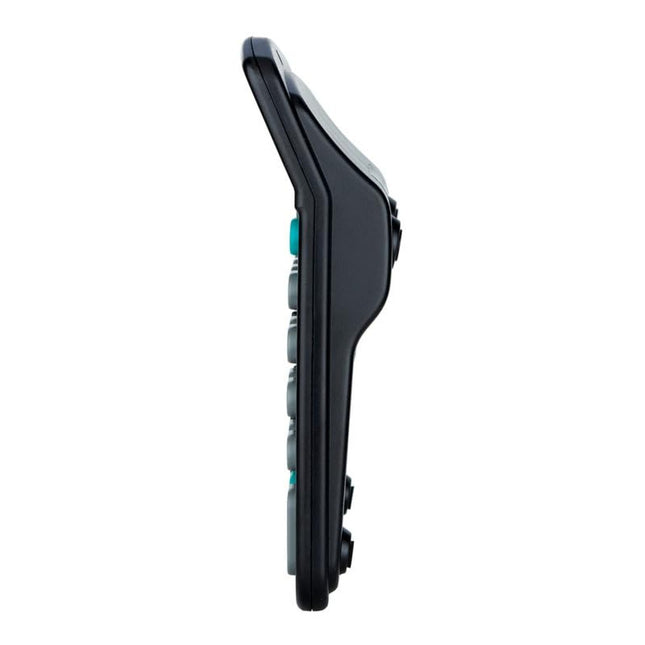 Side view of Flair FC-837 12 Digits Desktop Calculator showcasing its slim design and functional buttons.