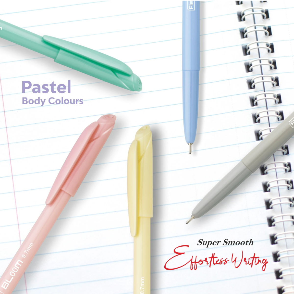 Flair Bloom Ball Pen | Pack of 50 | Ink Colour - Blue