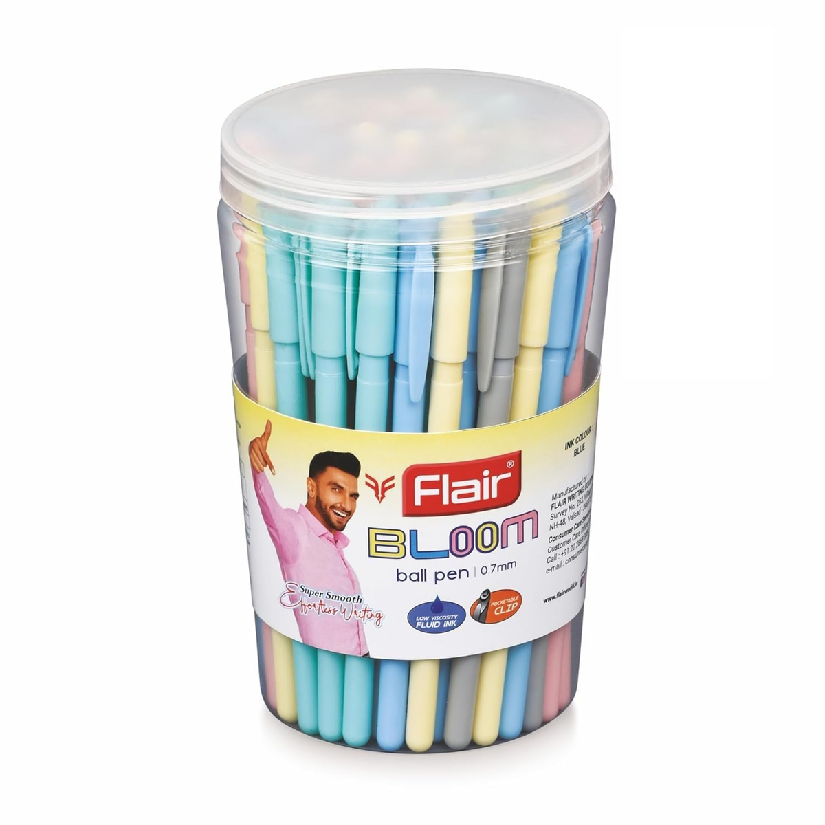 Flair Bloom Ball Pen | Pack of 50 | Ink Colour - Blue
