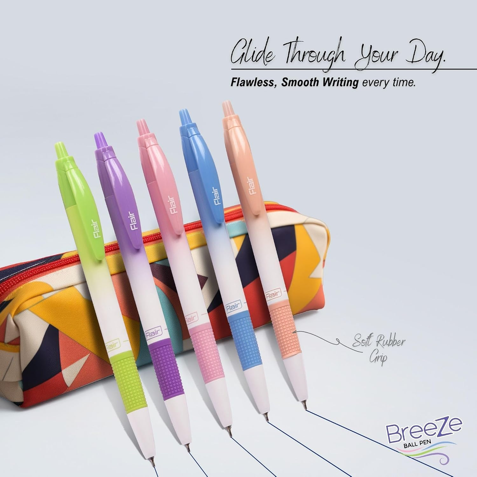 Flair Breeze Ball Pen | Pack of 25 | Ink Colour - Blue