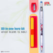Flair Creative Marvel Avengers 30 Kit | Stationery Kit of 4 Items featuring a sharpener, ruler, and pencil.