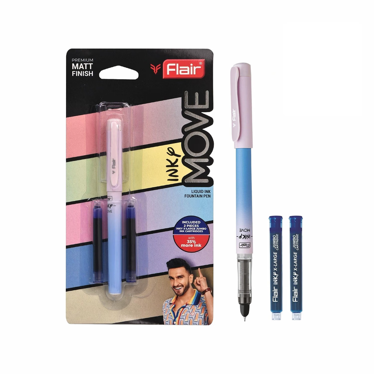 Flair Inky Move Fountain Pen | Includes 2 Cartridges