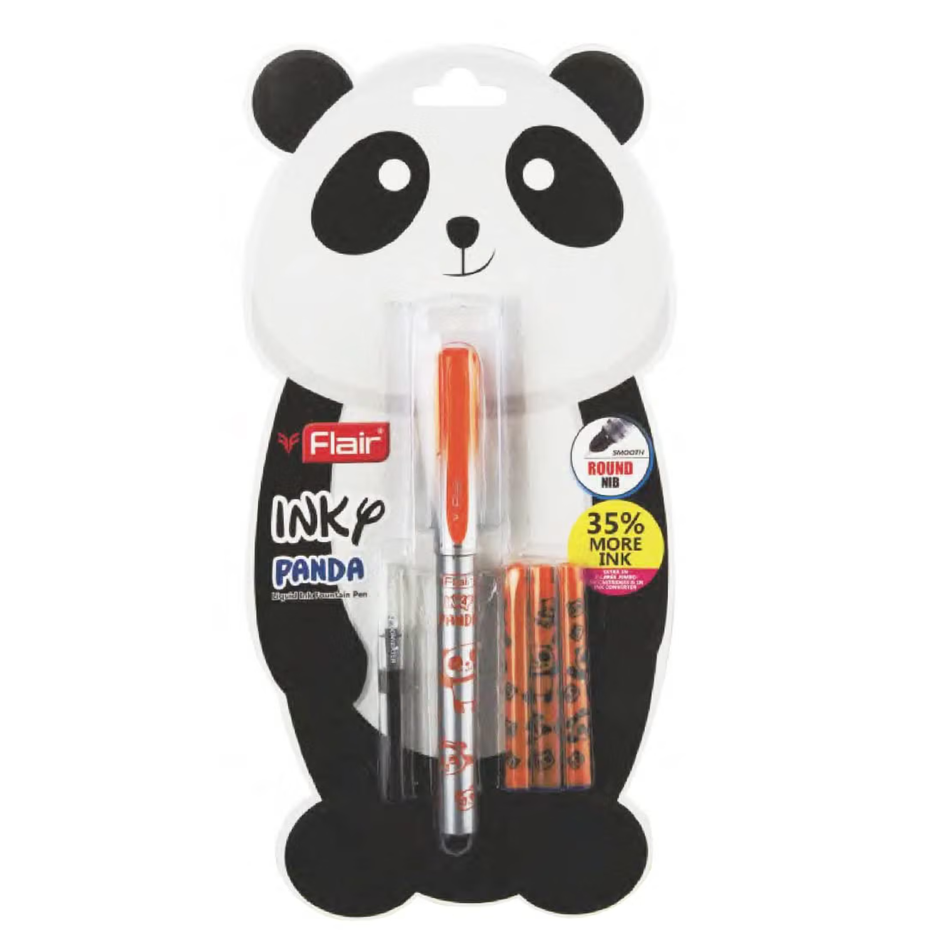 Flair Inky Panda Fountain Pen | Includes 3 Cartridges and Converter