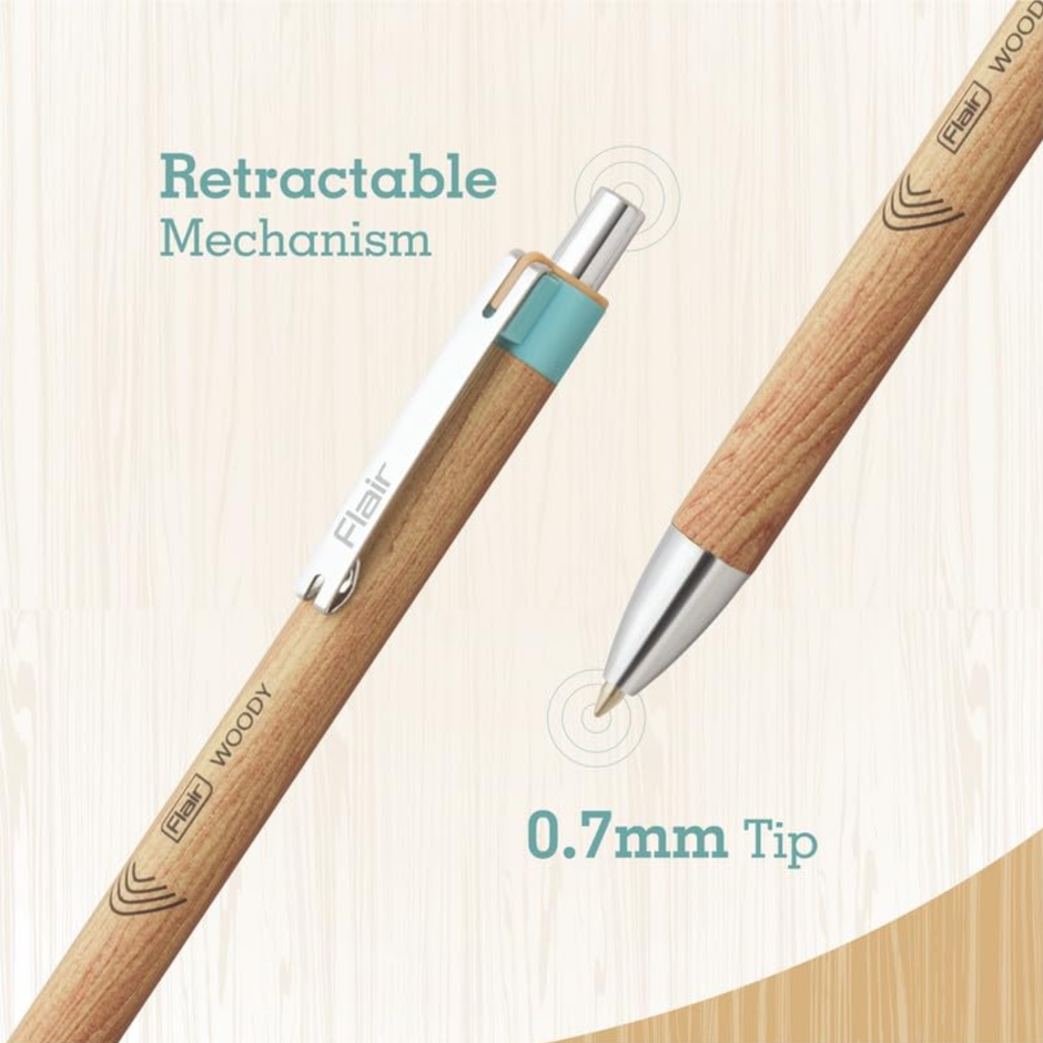 Flair Woody Cliq Ball Pen | Ink Colour - Blue and Black