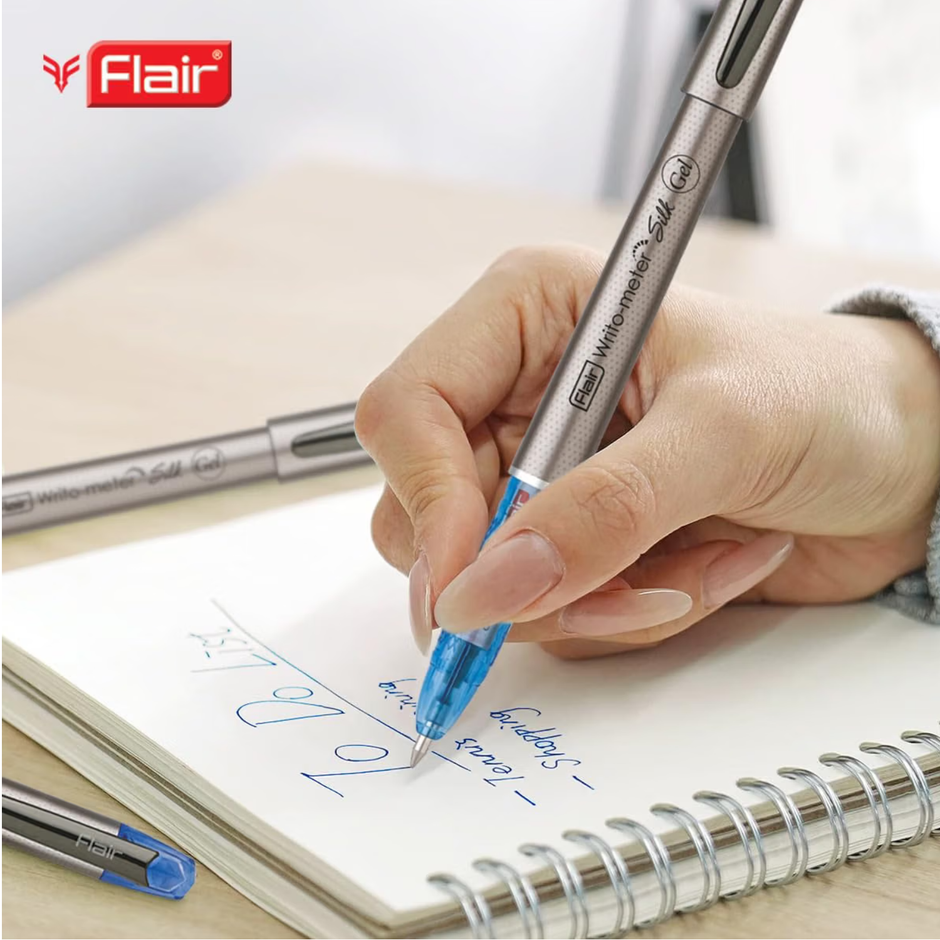 Flair Writometer Silk Gel Pen | Ink Colour - Blue and Black