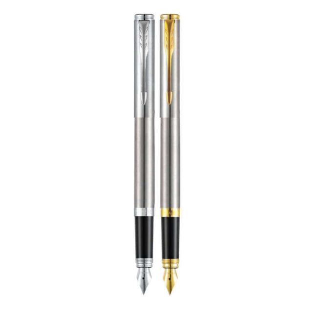 Parker Folio Stainless Steel Fountain Pen with Quink Converter