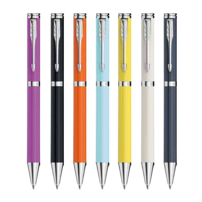 Parker Folio Standard Chrome Trim Ball Pen | Ink Colour - Blue