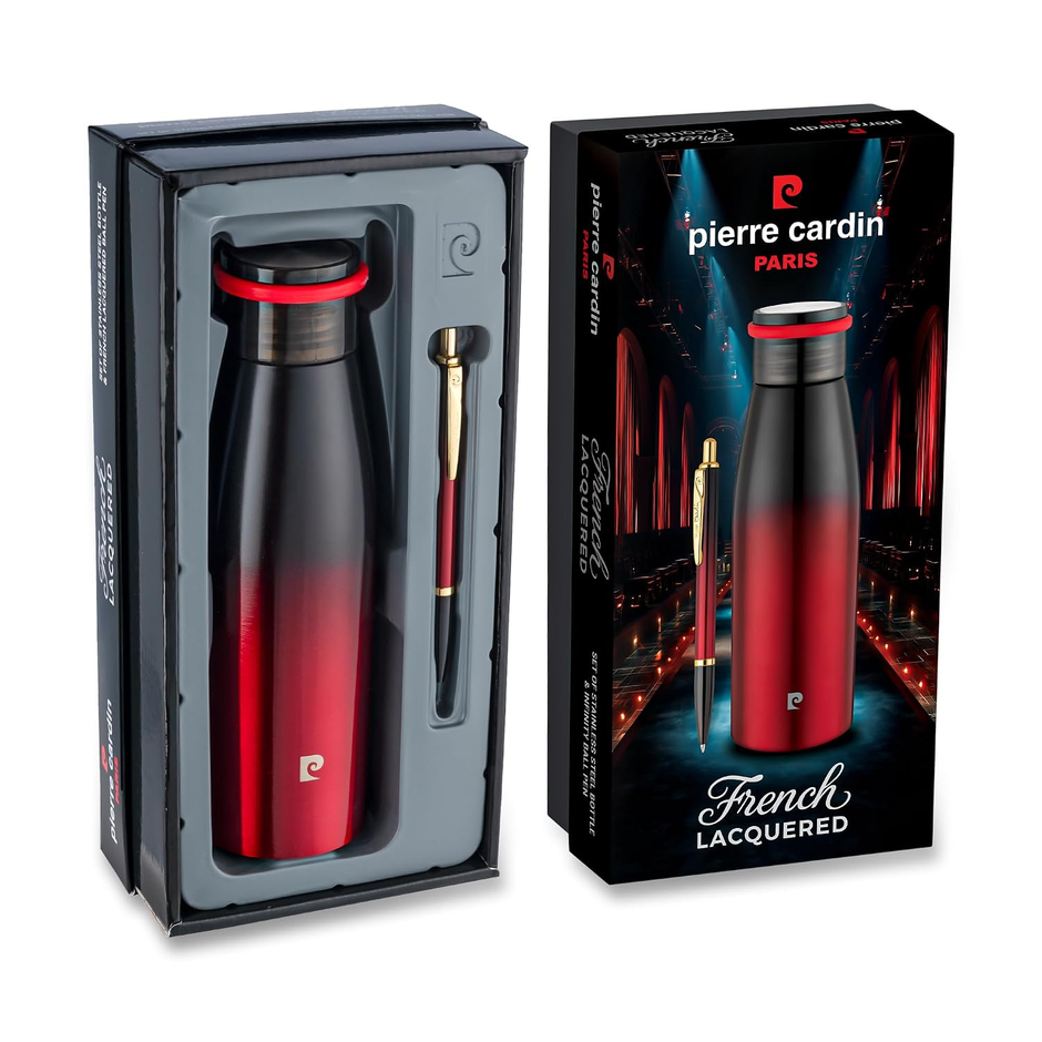 Pierre Cardin French Lacquered Gift Set | Set of Water Bottle and Ball Pen