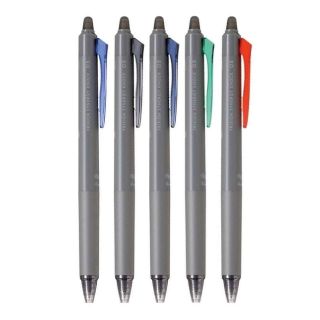 Pilot Frixion Synergy Knock 05 Roller Ball Pen with Inbuilt Eraser in assorted colors
