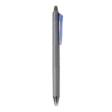 Pilot Frixion Synergy Knock 05 Roller Ball Pen with Inbuilt Eraser showcasing its sleek design and blue ink.