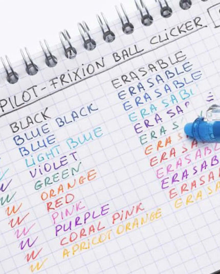 Pilot Frixion Clicker 0.7mm Fine Point Roller Ball Pen with Comfortable Dimpled Grip & Inbuild Eraser