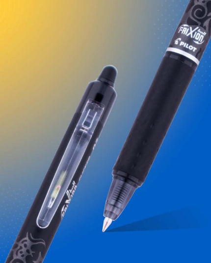 Pilot Frixion Clicker 0.7mm Fine Point Roller Ball Pen with Comfortable Dimpled Grip & Inbuild Eraser
