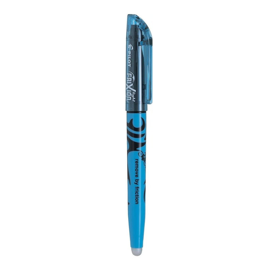 Pilot Frixion Light Highlighters Assorted Colours in blue, eraser friction for clean corrections.