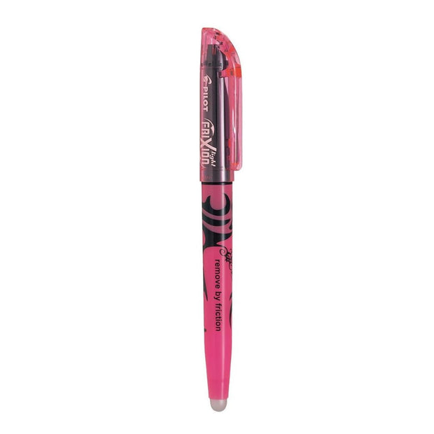 Pilot Frixion Light Highlighters Assorted Colours - Pink highlighter pen with eraser tip for easy corrections.