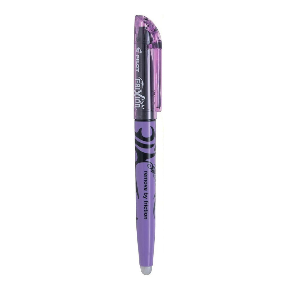 Pilot Frixion Light Highlighters Assorted Colours in purple, featuring a removable tip and friction eraser.