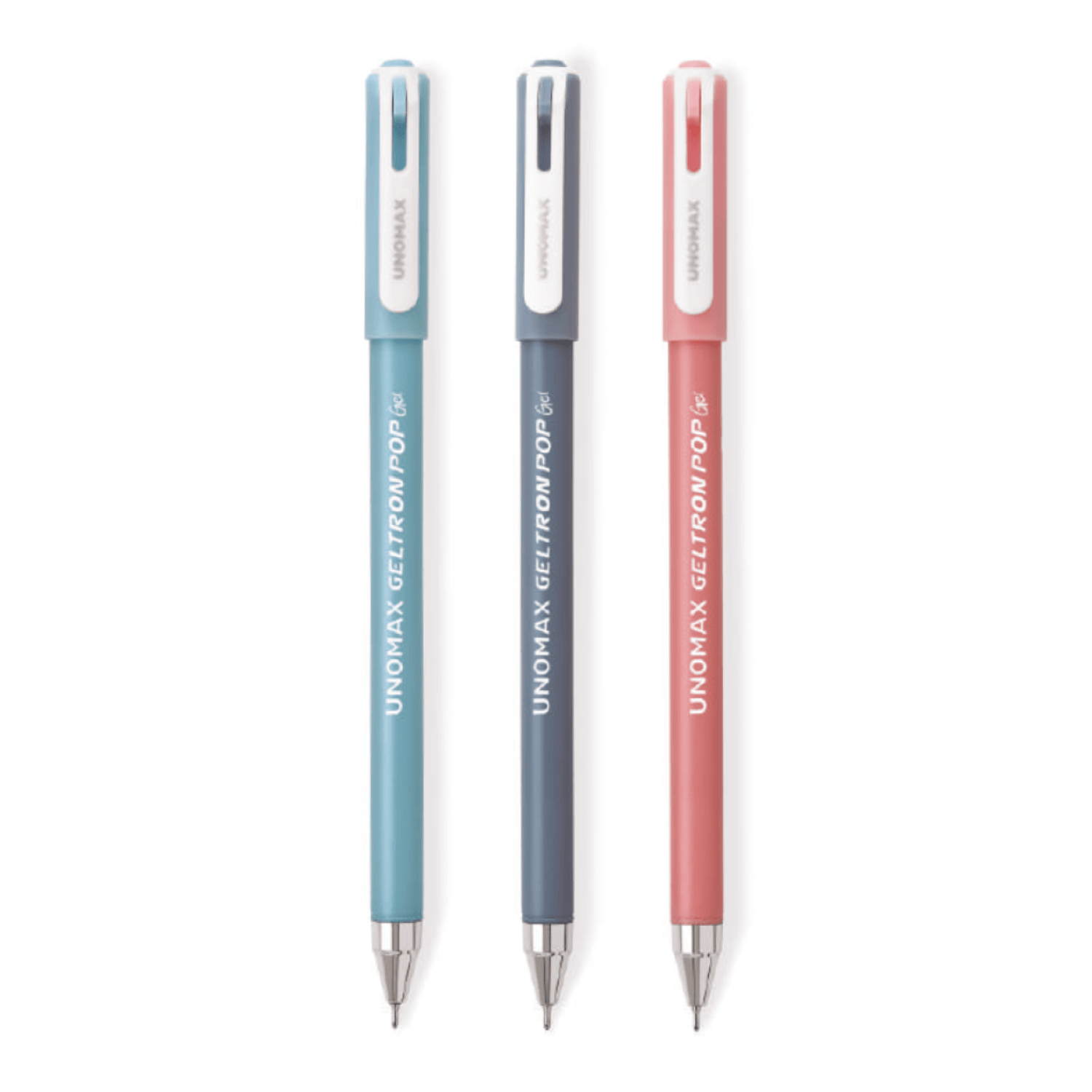 Unomax Geltron Pop Gel Pen | Waterproof Ink | Ink Colour - Blue, Black and Red