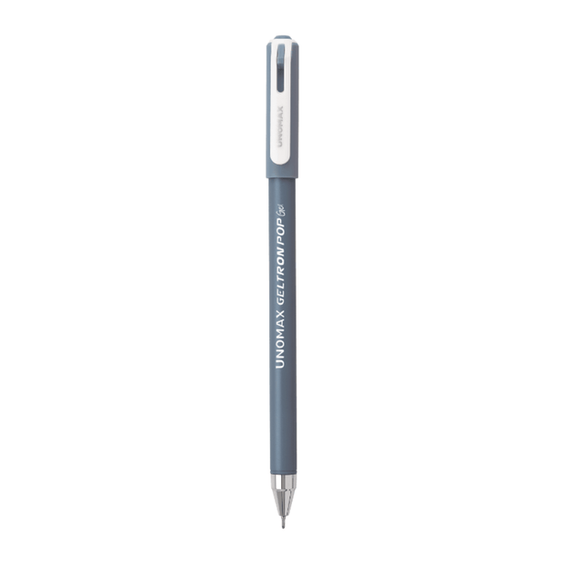 Unomax Geltron Pop Gel Pen | Waterproof Ink | Ink Colour - Blue, Black and Red - pastel blue design