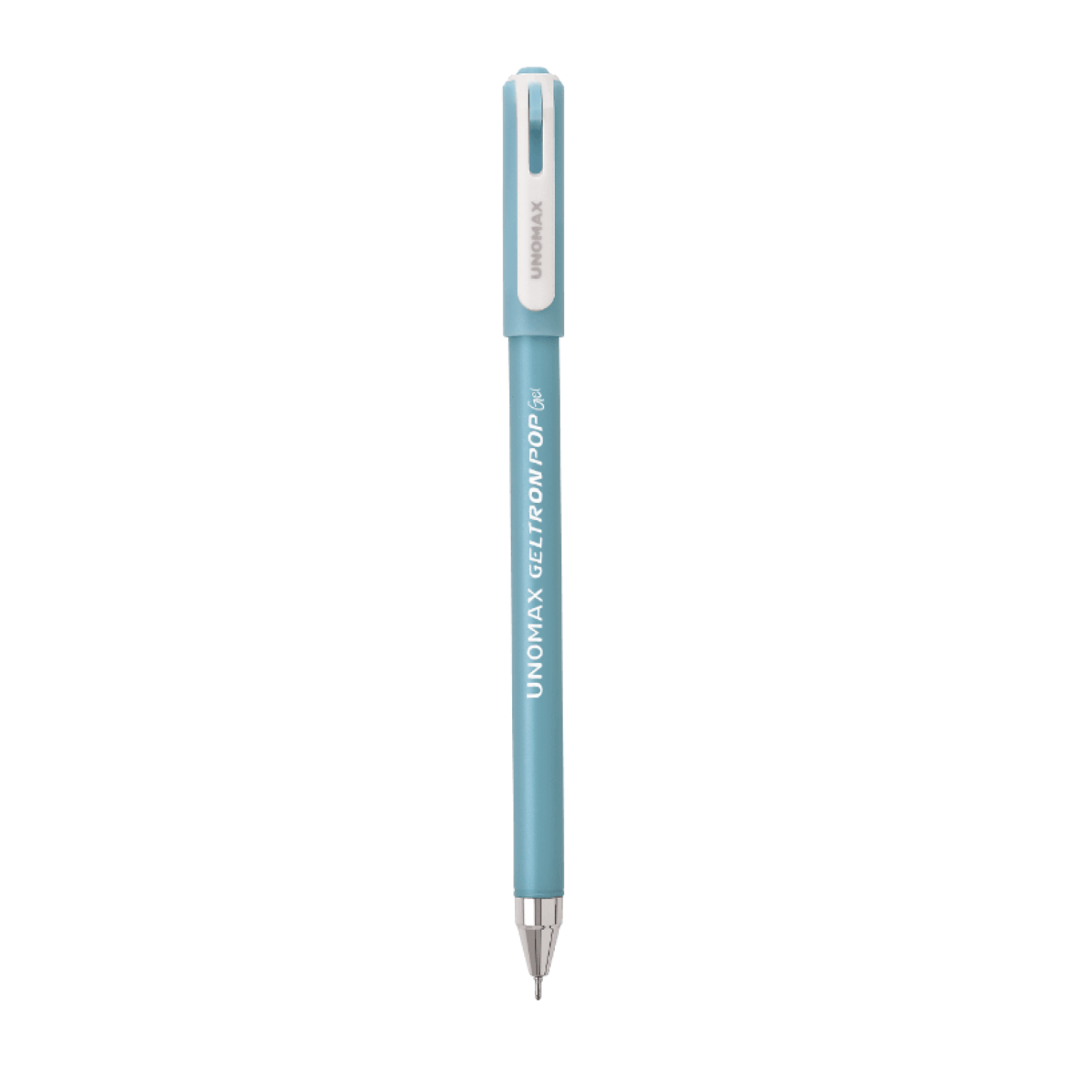 Unomax Geltron Pop Gel Pen | Waterproof Ink | Ink Colour - Blue, Black and Red in pastel blue finish