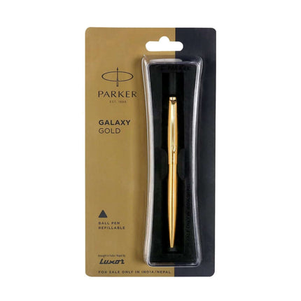 Parker Galaxy Gold Trim Ball Pen | Ink Colour - Blue