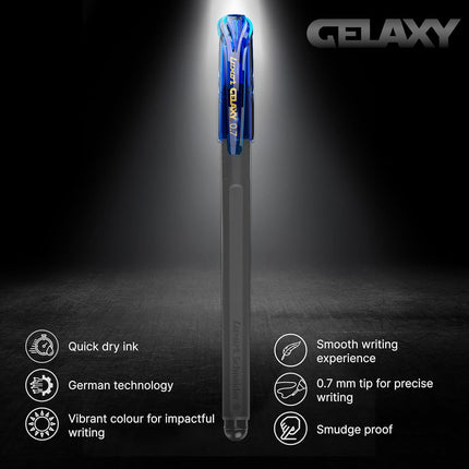 Luxor Schneider Gelaxy Gel Pen | Pack of 12 | Ink Colour - Assorted