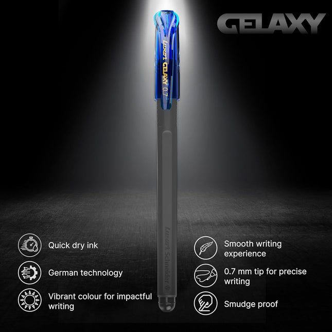 Luxor Schneider Gelaxy Gel Pen | Pack of 12 | Ink Colour - Assorted
