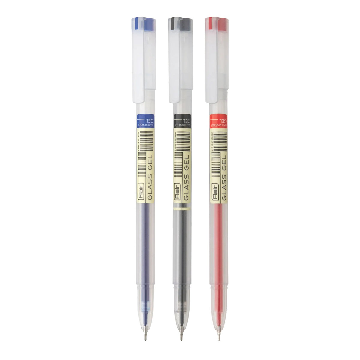 Flair Glass Gel Pen | Ink Colour - Blue, Black and Red