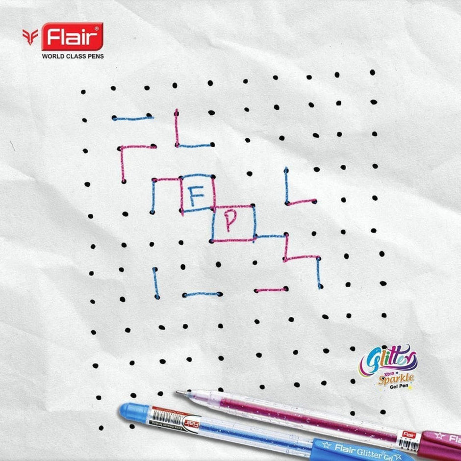 Flair Glitter Xtra Sparkle Gel Pen Set of 10 Shades