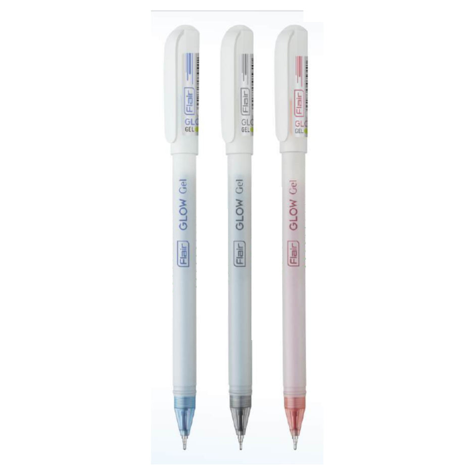 Flair Glow Gel Pen | Ink Colour - Blue, Black and Red