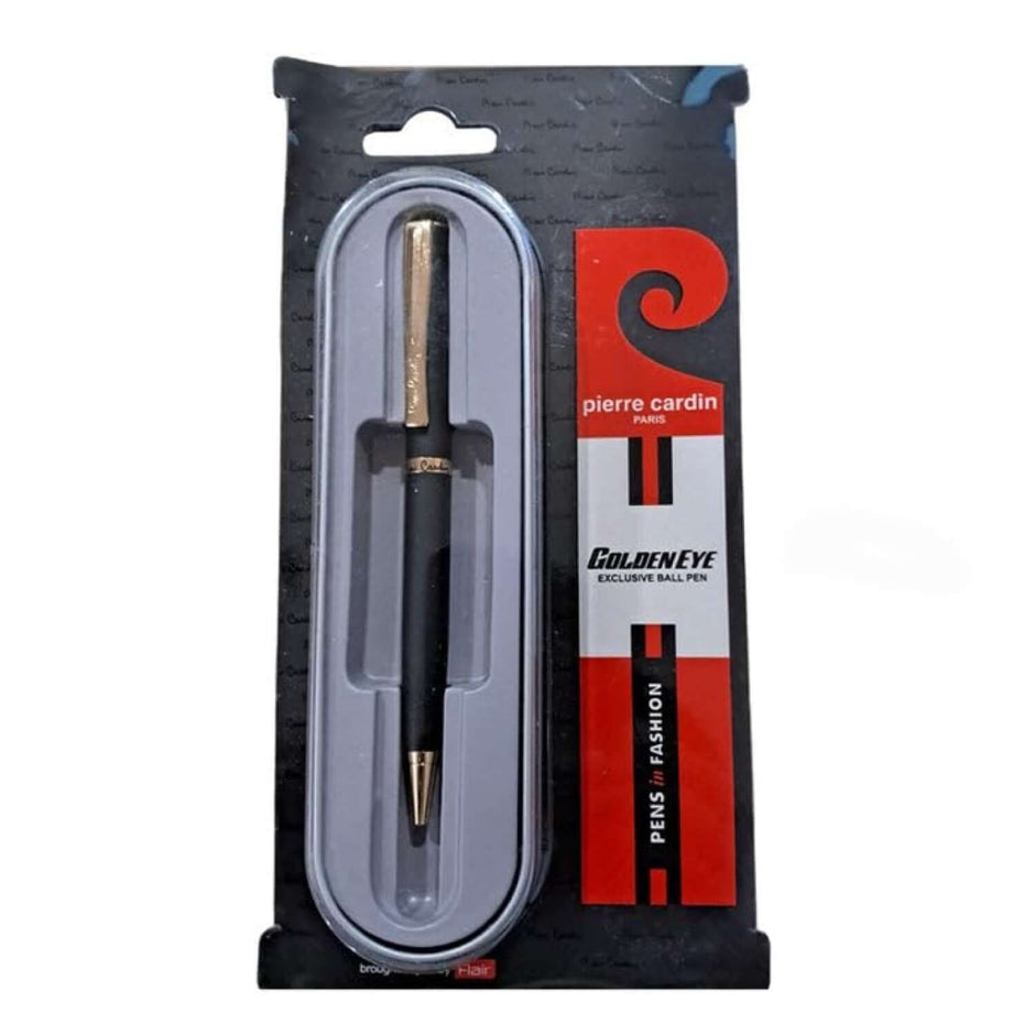 Pierre Cardin Golden Eye Ball Pen | Ink Colour - Blue in elegant packaging showcasing its luxurious design.