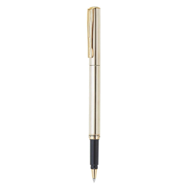 Pierre Cardin Golden Eye Roller Ball Pen with blue ink, featuring a copper & nickel finish for smooth writing.