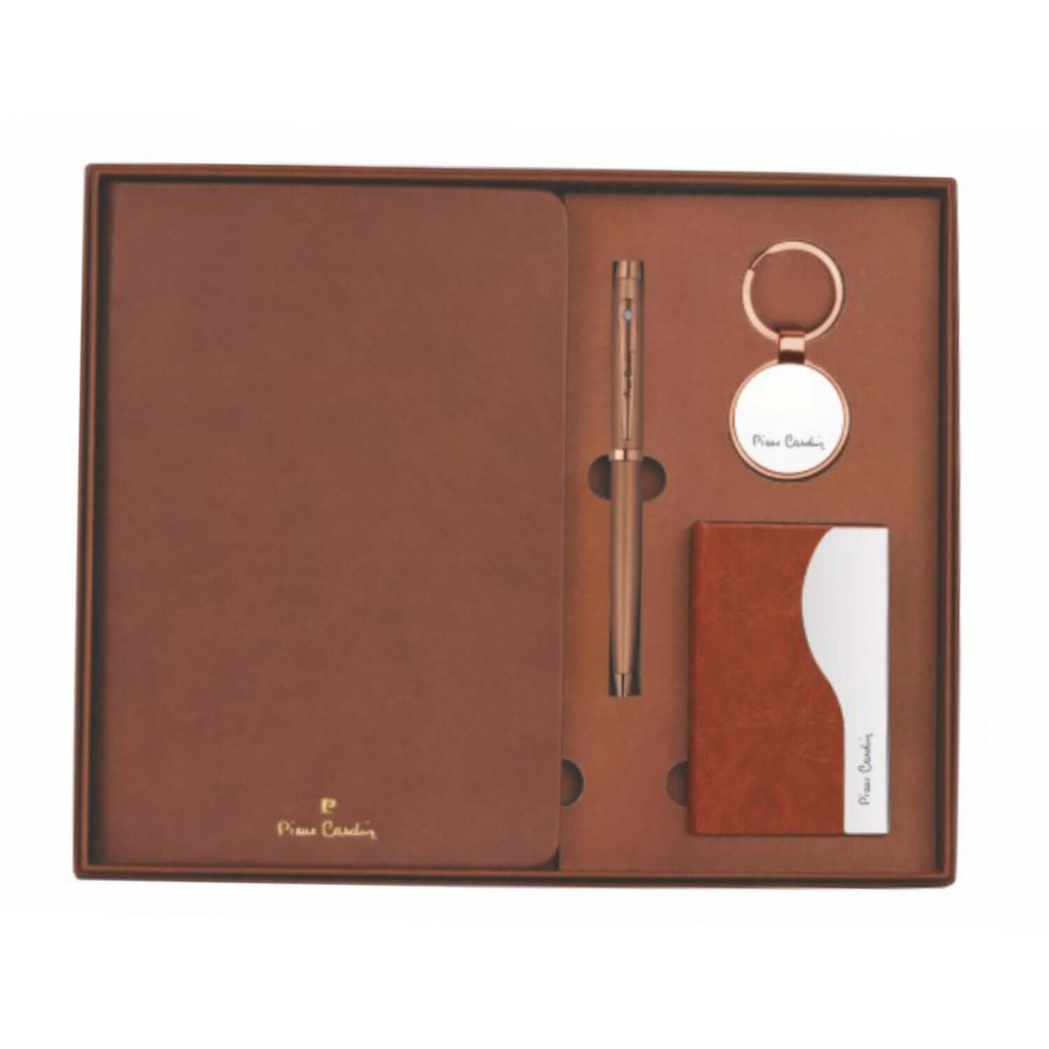 Pierre Cardin Grace Gift Set | Set of Diary, Card Holder, Keychain and Pen in elegant packaging.