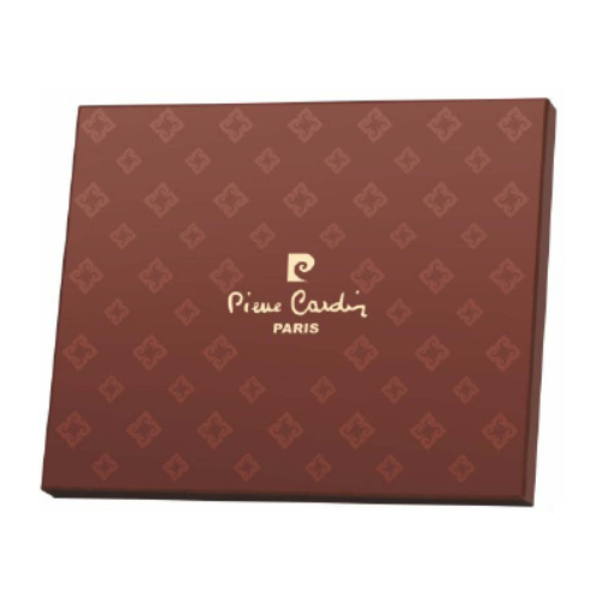 Pierre Cardin Grace Gift Set | Set of Diary, Card Holder, Keychain and Pen packaging design in elegant brown.