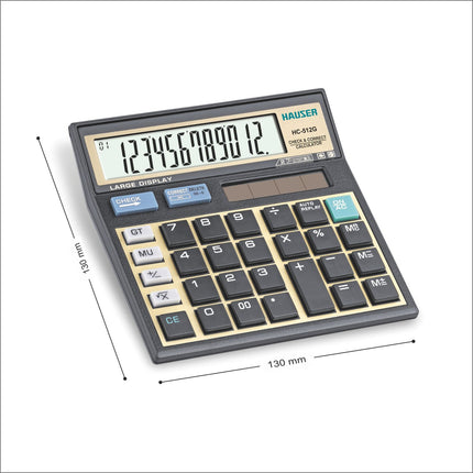 Hauser HC-512G 12 Digits Desktop Calculator