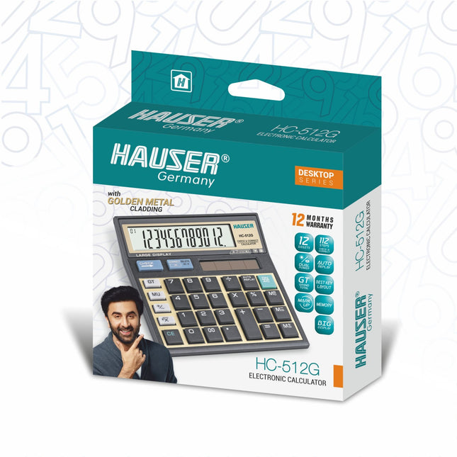 Hauser HC-512G 12 Digits Desktop Calculator