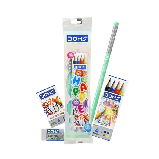 DOMS Happie Kit | Stationery Kit of 4 Assorted Items
