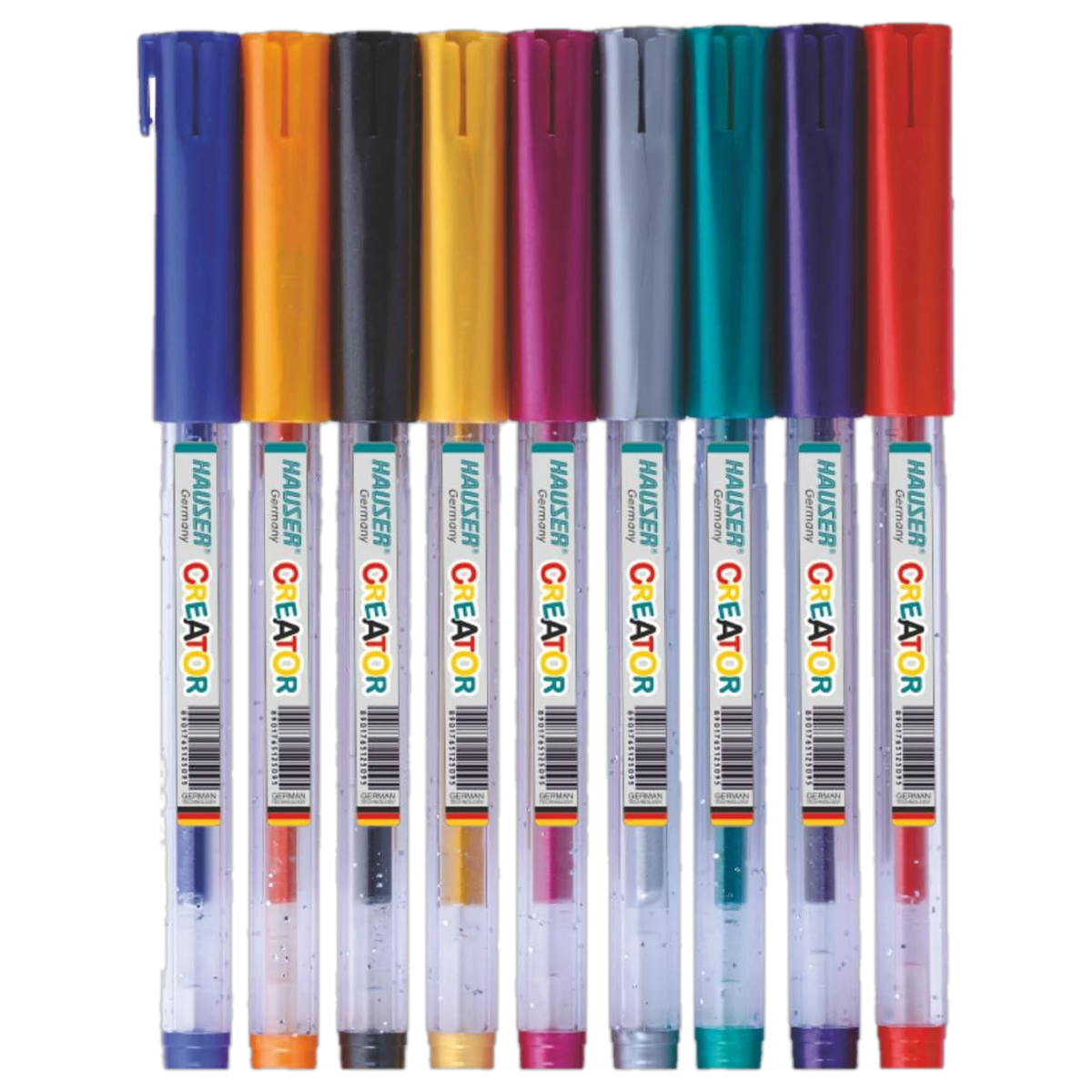 Hauser Creator Glitter Gel Pen Set of 10 Shades