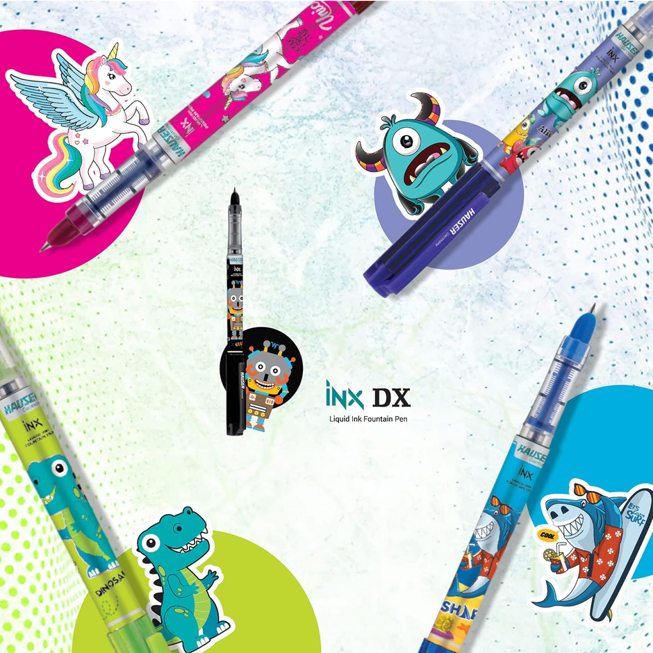 Hauser Inx Dino Fountain Pen | Includes 2 Ink Cartridges