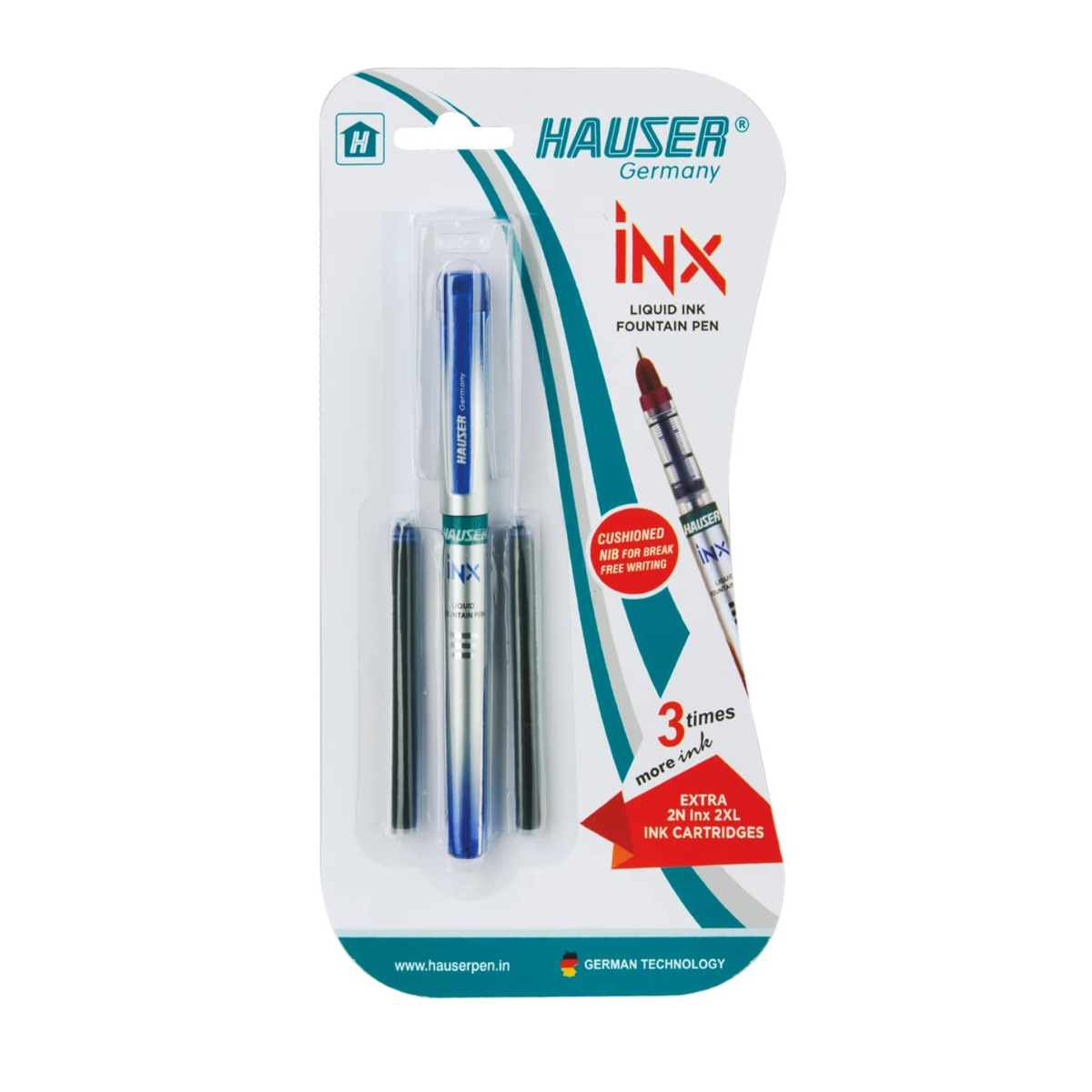 Hauser Inx Fountain Pen | Includes 2 Ink Cartridges