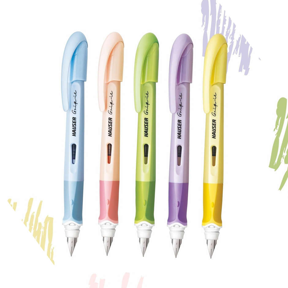 Hauser Inx Grip-it Fountain Pen | Includes 3 Cartridges and 1 Converter