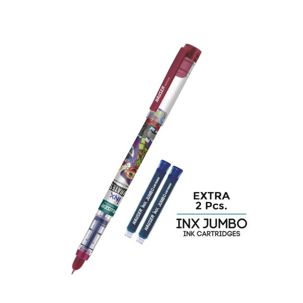 Hauser Inx Pirates Fountain Pen | Includes 2 Ink Cartridges
